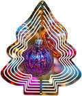 echomerx 5-Pack Sublimation Wind Spinner Blanks 8" – Metal Hanging Windspinners for Sublimation, Indoor Outdoor Yard Décor Sculpture, Includes Hooks, Christmas Tree – Sublimate at 385°F by Echomerx