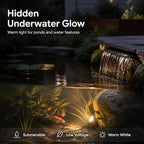 Low Voltage Pond Lights 6PK Landscape Lighting Submersible Light 2900K Warm White 5.4W 135 Lumens Underwter Lights Floodlight with 15FT Wire for Swimming Pool, Fountain, Pond - Image 3