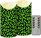 Waterproof Outdoor LED Candles with Timer 2/4/6/8H Leopard - Image 2