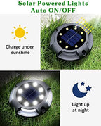 Biling Solar Ground Lights Uplight Sidelight Waterproof 12 Pack White - Image 4