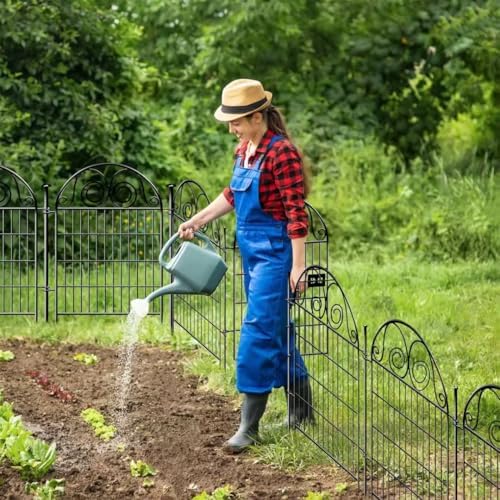 Getlay Tall Garden Animal Barrier Fence With Gate,40 in(H)×27 in(L) 12 Panels Dog Digging Fence Barrier, Black Metal Temporary Fences, Reusable Defense Fencing For Outdoor Yard. Total 26.2 Ft│Patented - Image 6