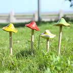 Ceramic Mushroom Garden Stake, Outdoor Mushroom Statue for Yard Decor - Image 4