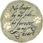 Spoontiques - Garden Décor - No Longer by My Side Stepping Stone - Decorative Stone for Garden, 9.63" Diameter (Pack of 10) by Spoontiques