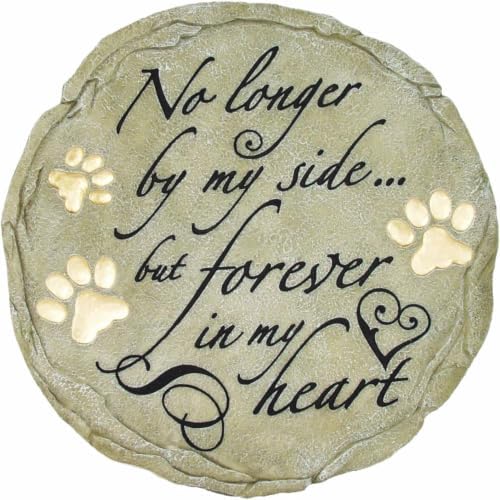 Spoontiques - Garden Décor - No Longer by My Side Stepping Stone - Decorative Stone for Garden, 9.63" Diameter (Pack of 10) by Spoontiques