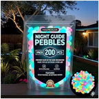 Colorful Glow in the Dark Rocks, Luminous Garden Stones for Landscaping Decor, Aquarium, Outdoor Paths, 200pcs Multi-Color Glowing Pebbles - Image 3