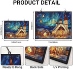 Personalized Rectangle Boho Christmas Church Nativity Stained Glass Suncatcher Stained Glass Window Hanging Home Decor Garden Halloween Christmas Wedding Housewarming Gifts - Image 3