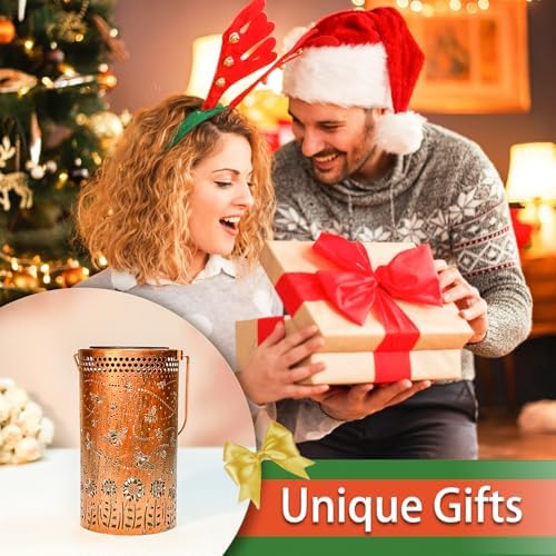 Bee Solar Lanterns Outdoor Waterproof Hanging Solar Lights Bee Gifts for Women Men Metal Honeybee Decorative LED Lanterns for Yard, Patio, Lawn, Tabletop, Pathway, Landscape, Garden Decor - Image 3