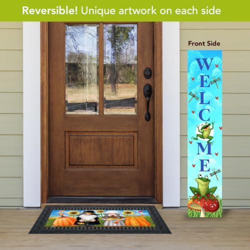 Briarwood Lane Spring Double Sided Reversible Pine Porch Leaner 47x9.5 Dragonflies and Frogs For Spring Porch Leaner - Image 2