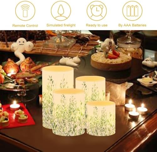 Flameless Flickering Candles with Remote Timer, Operated Battery - Image 3