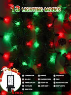 Connectable C6 Christmas Lights Outdoor String 78FT 240 LED Red Green - Image 4