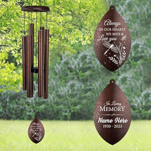 ASTARIN Personalized Sympathy Wind Chime, Deep Tone Wind Chimes for Outside, Sympathy Gifts for Loss of Mom, Bereavement Gifts for Funeral/Condolences/Memorial(Produced in Texas) - Image 7