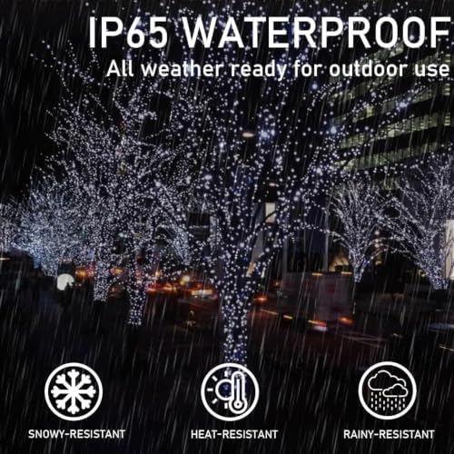 KAQ 6pack 600LED Solar String Lights Outdoor Waterproof Cool White - Image 3