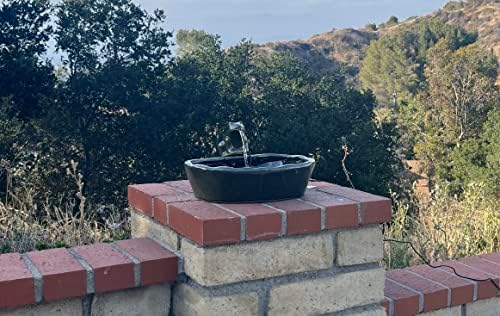 ASC Solar Powered Ceramic Green Frog Water Fountain Kit Garden Patio Bird Daytime Running Version - Image 3