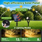 Solar Spotlights Outdoor Waterproof, Warm White Landscape Lights - Image 6