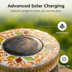 Solar Disk Lights Outdoor Waterproof, Decorative Mosaic Solar Ground Lights, Highly Weather-Resistant Landscape Lighting for Garden, Pathway, Walkway, Patio, Yard Decor (4, Purple) - Image 2