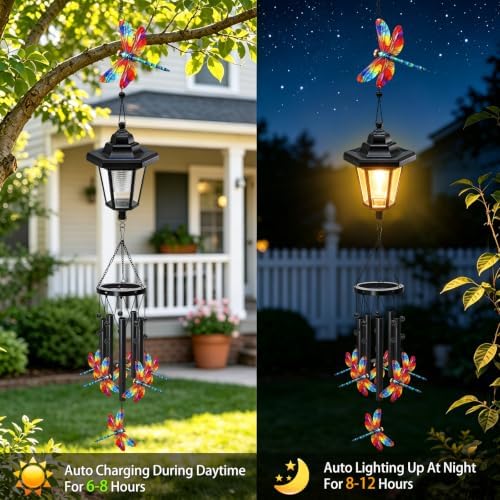 Dragonfly Wind Chimes for Outside, Colorful Wind Chimes,Gifts for Women - Image 2