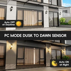 EMART Dusk to Dawn Outdoor Porch Light with Bulb, Wall Lamp(2 Pack, Black) - Image 4