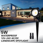 5W Spot Lights Outdoor 5000K Daylight White Flag Pole Light 12V~24V AC/DC LED Landscape Spotlights, Waterproof Low Voltage Landscape Lighting for Yar (10) - Image 2