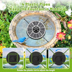 Solar Fountain with 3 Spray Height, Works in Shade, 3.5W Glass Solar Bird Bath Fountains with 2000mAh Battery and 4 Rotating Rods, 7 Nozzles, Outdoor Water Fountain Pump for Garden, Pool, Pond - Image 4