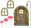 Fairy Doors for Trees with Glow in the Dark Mushrooms, Fairy Door, Fairy Garden, Fairy House Kit, Fairy Garden Accessories Outdoor kit, Fairy Doors for Trees Outdoor, Fairy Doors by TreePoetry