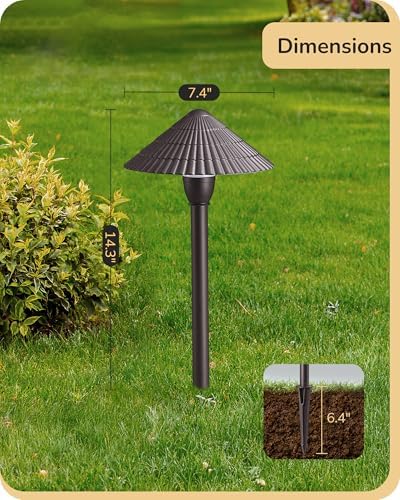 EDISHINE Low Voltage Landscape Lights, 5CCT Outdoor Walkway Lights 12 Pack - Image 7