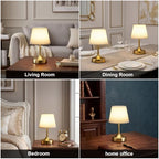 Small Cordless Table Lamp Rechargeable Gold - Image 6