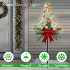 Solar Nativity Scene Outdoor,Christmas Tree Decorations Yard Garden Stakes - Image 2