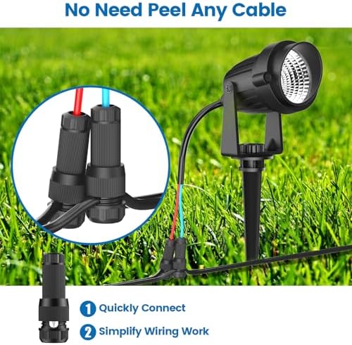 Low Voltage Wire Connectors - Outdoor LED Landscape Lighting Connector 12-18 Gauge Waterproof Landscape Lights Connector for Outside Path Light Deck Light Yard Light Backyard Lighting (60 Pack) - Image 4