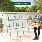 47"x47"x22" U-Shape Cucumber Trellis, Metal Plant Support with Net - Image 3