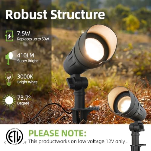 hykolity Low Voltage LED Landscape Spotlights, Aluminum Spot Lights Outdoor - Image 2