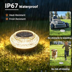 VOLISUN Solar Ground Lights Outdoor,8 Pack Flat Solar Pathway Lights - Image 3