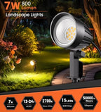 MEIKEE 7W Low Voltage LED Landscape Lights 800LM Outdoor Landscape Lighting - Image 2