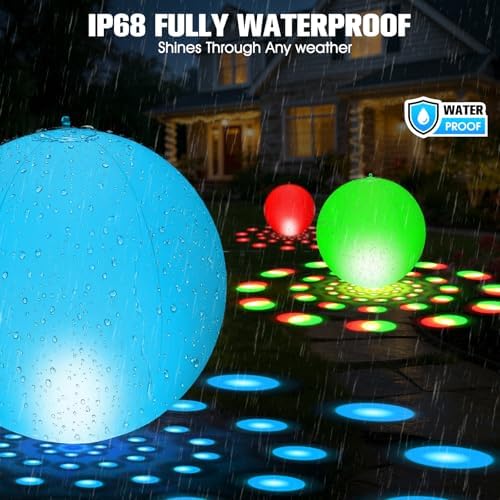 Floating Pool Lights,15" Inflatable Solar Powered Pool Light that Float 2PK - Image 5