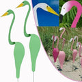 2 Pcs Florida Dancing Birds Garden Metal Art, Sherem Magical Metal Windmill, Florida Dancing Flamingo, Aluminum, Blue, Animal, Durable, Weather Resistant, Waterproof by QhecomceHome
