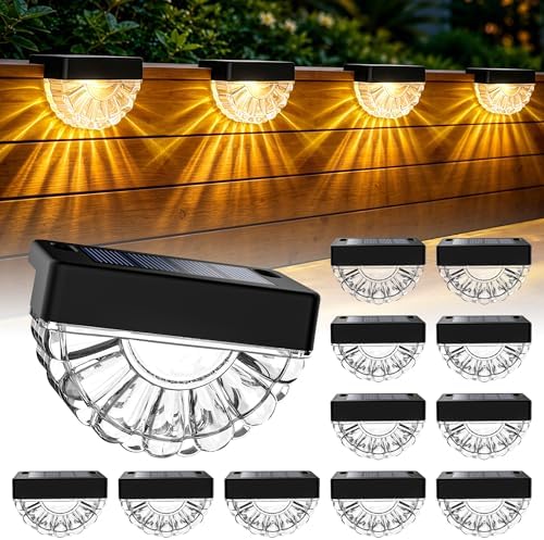 SOLPEX Solar Deck Lights Outdoor (12 Pack), Waterproof Led by Solpex