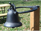14'' Large Heavy Cast Iron Dinner Bell Antique Vintage Style Farmhouse Bell - Image 3