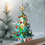 Mosaic Style Christmas Ornaments Tree Acrylic Suncatcher - Image 3