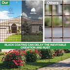 15 Panels Garden Fence Animal Barrier, 33 in(H) X 36 ft(L) Dog Fence Outdoor for Yard with Lock, Tall Metal Fencing with Ground Stakes, Temporary Fencing for Dog, Rabbits, and Patio Border - Image 5