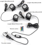 RGB Pond Lights with Timer, LED Underwater Submersible Colorful Landscape Spotlights, 98ft Remote Control IP68 Waterproof Fountain Lights for Fish Aquarium Tank Garden Yard Pool (Set of 4) - Image 6