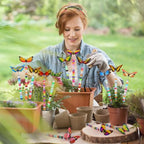 Tigeen 236 Pcs Garden Stake DIY Fairy Wand Plant Stake, Butterfly - Image 6
