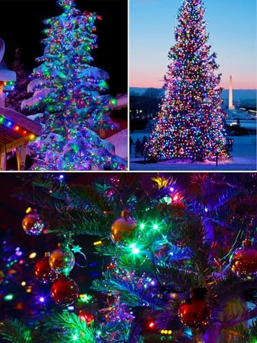 Solar Christmas Lights Outdoor 4 Pack 200 LED 132FT String Light Multicolor - Image 3