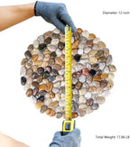 6 PCS River Rock Stepping Stones Outdoor, 12 Inch Diameter Round Pavers Pebbles Polished Gravel for Garden Walkway - Image 2