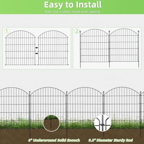 Decorative Garden Fence, 32in (H) x 24ft(L) No Dig Fence - Image 3