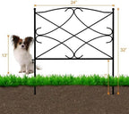 AMAGABELI GARDEN & HOME 5 Panels 32in(H)×10ft(L) Decorative Garden Fences and Borders for Dogs Rustproof Metal No Dig Fence Panels Garden Edging Border for Animal Barrier Flower Beds Yard Patio - Image 5