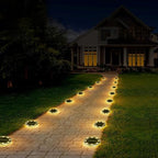 Jouierty Solar Ground Lights Outdoor, 8 Pack Solar Powered Disc Lights, Waterproof Landscape Lighting for Pathway Garden Yard Lawn Walkway - Image 6
