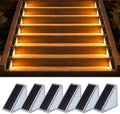 AUDLES Solar Step Lights for Outside 6 Pack, 28 LED 2 Brightness Modes by AUDLES