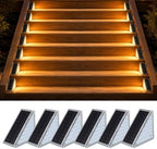 AUDLES Solar Step Lights for Outside 6 Pack, 28 LED 2 Brightness Modes by AUDLES