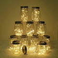 Solar Mason Jar Lights, 12 Pack 30 LED Fairy Star Firefly String Lids Lights with 12 Hangers for Patio Yard Garden Party Wedding Christmas Decoration(Jars Not Included) by Decorman