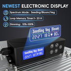 Grow Lights for Indoor Plants, 120W LED Grow Light Full Spectrum, with Samsung LM218B+ Diodes(512 Pcs),HD Digital, 3 Modes, 24H Timer, 10-100% Dimming for 3X3 / 4X4 ft Grow Tent - Image 2