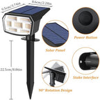 8-Pack Solar Spot Lights Outdoor Waterproof,Landscape Spotlight Warm White - Image 7